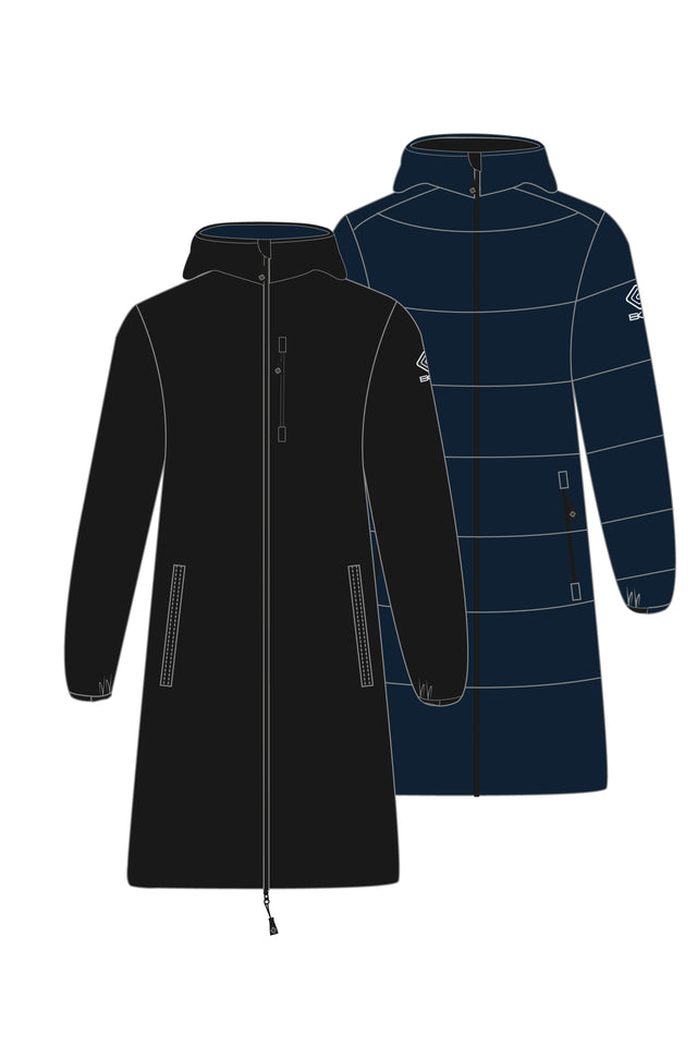 Giacca Uomo Reversibile Long nero/blu