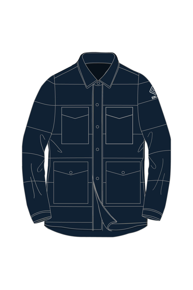 Giacca a Camicia Trapuntata blu navy
