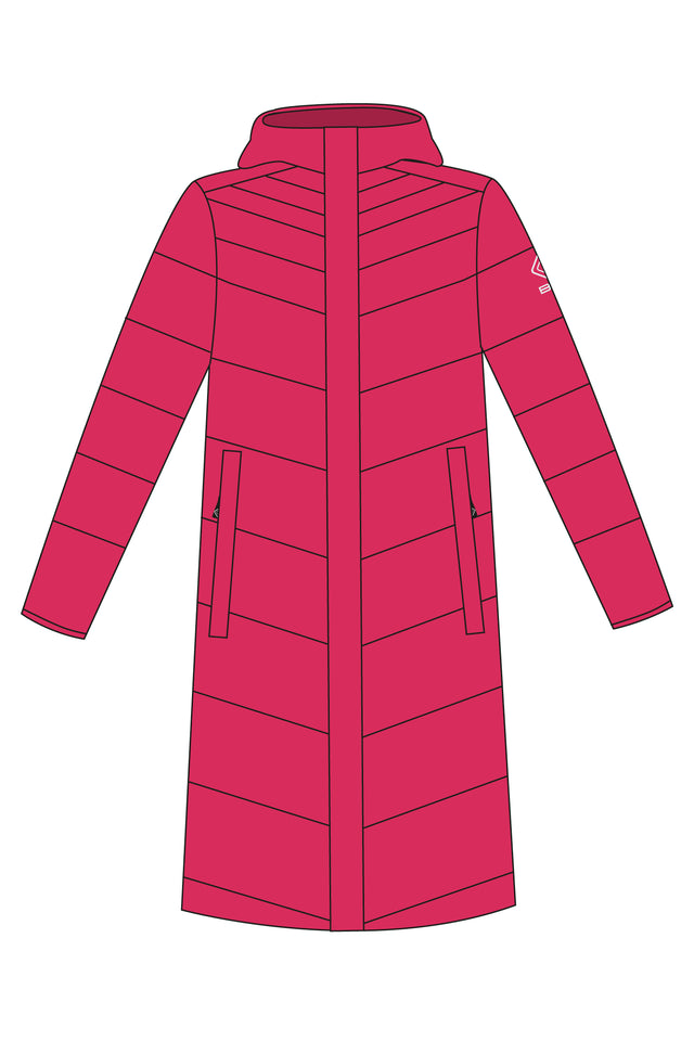 Giacca Donna Trapuntata Long corallo