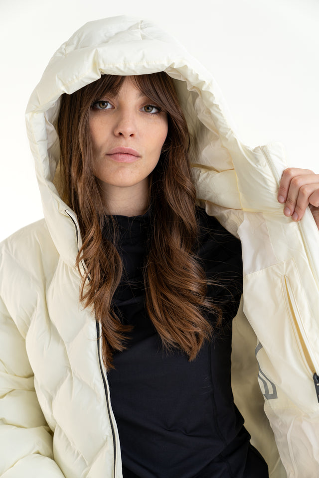 Laser Quilted Long Jacket